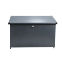 Boîte de rangement extérieure mobile 520L, panneau imperméable monobloc, couvercle en acier galvanisé résistant à la rouille, boîte de rangement pour jardin