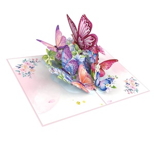 3D Flower Butterfly Birthday Card for Valentines Day, Anniversary, <strong>Thinking</strong> of <strong>You</strong>, All Occasions. - Product Image 4