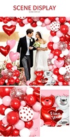 Kit de ballons Saint-Valentin pour demande en mariage, toile de fond de confession, arche de ballons, décorations de fête d'anniversaire