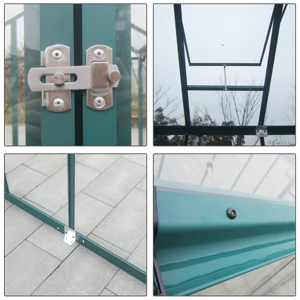 Serre de <span class=keywords><strong>jardin</strong></span> en Aluminium à cadre froid étanche l'<span class=keywords><strong>hiver</strong></span>, bacs à semis couverts, plantes de tomate avec base, offre spéciale - Product Image 6