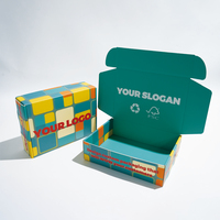 Caja de Cartón Corrugado Ecológica Personalizada para Envíos, Caja Cuadrada de Cartón para Ropa, Cajas de Embalaje Plegables Lisas