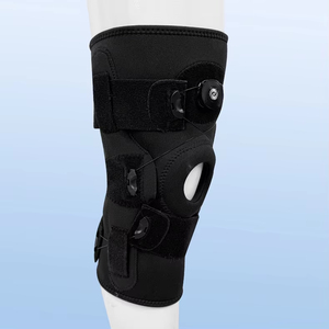 Rodillera Deportiva Ajustable Transpirable con Perilla Manual y Bisagra de Resorte Giratoria para Rotura de <span class=keywords><strong>Menisco</strong></span>, Soporte de Compresión para Hombre - Product Image 4