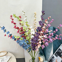 Gesimuleerd bloemen olieverfschilderij Violet Lange Tak Bruiloft Bloemstuk Restaurant Tafeldecoratie Zwaluw Hoge Bloemen