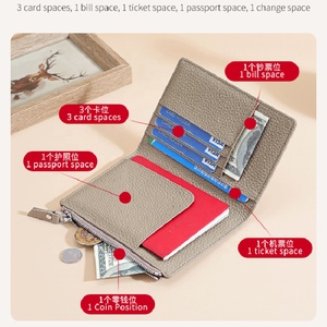 Factory Custom Durable Genuine Leather Passport Cover Holder for Men and Women Business Travel Passport Wallet With Card Slots - Product Image 4