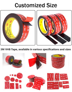 Orijinal 1.1mm 3m vhb 5952 Yüksek Sıcaklık Bant Rulosu 24mm X 5m 3m Siyah Akrilik Köpük Bant, 3m 5952 vhb Çift Taraflı Bant için - Product Image 3