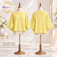 Pull court à manches courtes pour femme, pull oversize, haut en tricot
