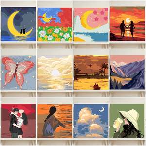LP 사용자 정의 디지털 캔버스 DIY 페인팅 키트 숫자 키트로 아크릴 페인트 디지털 페인팅 어린이 장식 페인트 - Product Image 2