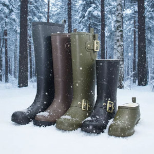 Custom Designer Rubber <strong>Boots</strong> Waterproof <strong>Wellington</strong> Winter Platform Fur Lining Thermal Snow <strong>Boots</strong> for <strong>Men</strong> Women Wholesale - Product Image 1