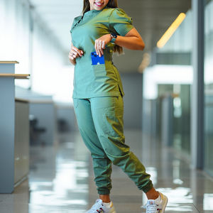 مجموعة فرك النساء بشعار مخصص احترافي مريح إبزيم شيونغسام الساتان ممرضة منسوجة تمريض مجموعات فرك - Product Image 2