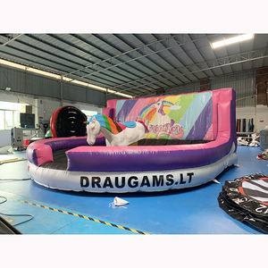 Divertente Cavallo Meccanico Gonfiabile in PVC per Interni, Giostra Unicorno Pazzo, Parco Avventura con Trampolino - Product Image 4