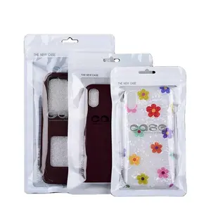 Disesuaikan Fashion Tahan Air Ponsel Case Tas Paket untuk iPhone 6 7 8 11 12 untuk Samsung PVC Plastik Kemasan Tas Transparan
