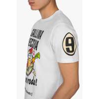 T-shirt blanc à manches courtes 100% coton, prix raisonnable, vêtements officiels VR46, mode sportive, Championnat du Monde Illimité 2004