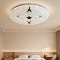 Plafonnier moderne en fer et cristal de luxe, 350 mm 450 mm, lumière LED dimmable 3CCT pour la décoration du salon et de la chambre, CE EMC LVD