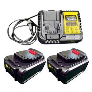 <span class=keywords><strong>2</strong></span> Baterias Pice e um Carregador 18v/20v Max DEW Baterias Bateria Ferramenta Elétrica para DEW Db200 Db120 Db184 Db205 Dcb606 Db609 - Product Image 2