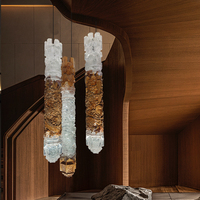 Ornements suspendus pour hall d'hôtel et bureau de vente, sculptures en bois transparentes, sculptures en résine, décorations suspendues