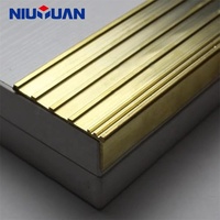 NIUYUAN matériau de décoration de conception de luxe en laiton massif garniture de bord d'escalier nez d'escalier
