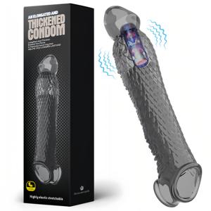 Herren Penis Ärmel Kondome Extensions Männliche Vergrößerung Verzögerung Vibratoren Clits Massage gerät Cockring Sexspielzeug Produkt Penis ringe - Product Image 2