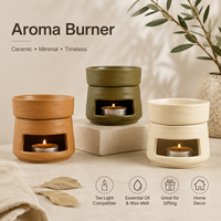 Brûleur d'arômes en céramique, chauffe-cire, diffuseur d'huiles essentielles, support de bougie chauffe-plat, décoration parfumée pour la maison, OEM ODM, boutique de cadeaux