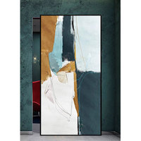 Design minimaliste moderne hydraulique sans rail miroir en verre système de porte coulissante balançoire Kits de cloison intérieure ouverte