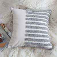 Housse de coussin Innermor de luxe européenne tissée à rayures, tuftée, avec pompons, macramé, géométrique, pour la décoration de la maison, lit, canapé, hôtels