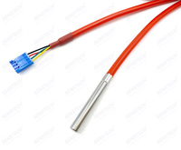 Verschleißfeste SS304 Metall-Schutzhülle Molex-Steckverbinder 3M Flexibles Silikonkabel Temperaturfühler PT1000