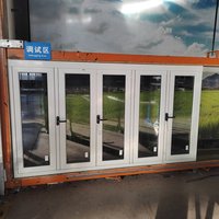Fenêtre pliante horizontale en aluminium Meidoor AS2047, double vitrage, à rupture de pont thermique, pour balcon, style accordéon australien.