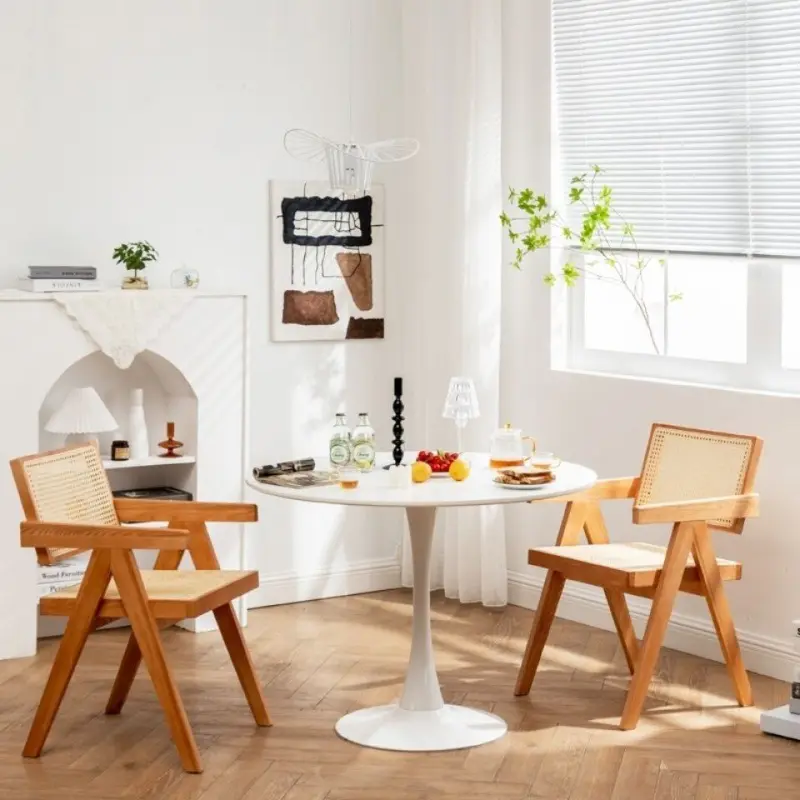 Minimaldining sedia mobili per la casa in plastica legno e Rattan moderno stile di raffreddamento sedie da pranzo per tavolo da pranzo ristorante