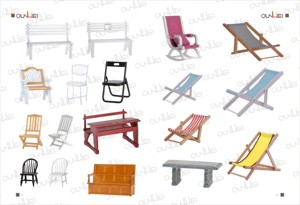 Maison de poupée chaise pliable 1:12 meubles miniatures salon chaise de plage chaise longue accessoires pour poupée décorer - Product Image 4