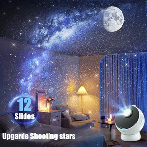 Portátil recargable Ultra Clear Focus 12 en 1 Shooting Star proyector lámpara planetario cielo estrellado luz nocturna para Decoración - Product Image 2