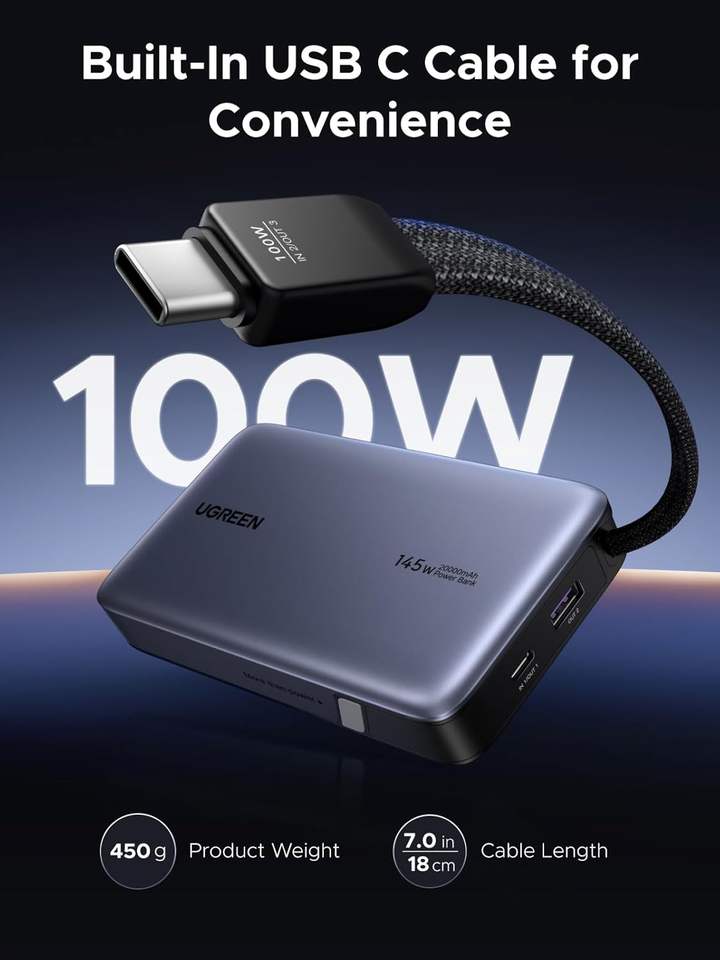 UGREEN Nexode Power Bank 20000mAh 145W - Thumbnail 5