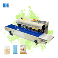 Scelleuse à impulsion semi-automatique pour sacs plastiques, machine à sceller les sachets de snacks, fruits secs, sucre, café, scelleuse à bande continue 220V