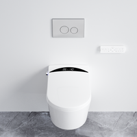 WC intelligent mural CE avec bidet intégré, siège chauffant, panneau de commande LED, chasse d'eau automatique, gain de place, pour salles de bain aux États-Unis/Europe