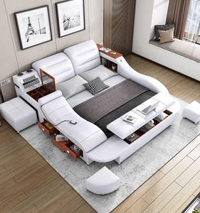 Lit Intelligent Multifonctionnel en Cuir, Meuble de Chambre Moderne, Lit King Size avec Fonction Massage - Product Image 2