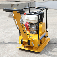 Compacteur à plaque vibrante thermique haute performance, portable, pour le compactage de gravier et de sols, idéal pour la réparation de chaussées