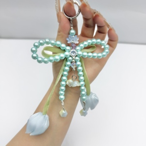 Un moment de printemps éternel, des tulipes en fleurs capturées parmi des perles douces, tendance, <span class=keywords><strong>cordon</strong></span> de téléphone universel détachable, porte-clés - Product Image 2