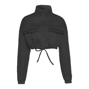 Abrigos Acolchados para Mujer con Cuello Alto y Bolsillos con Cremallera, Abrigo Barato de Punto Tejido, Liquidación de Almacén, Abrigos con Estampado, Venta de Liquidación - Product Image 6