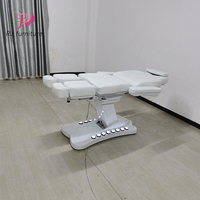 Lit gynécologique professionnel moderne pour hôpital avec 4 moteurs électriques, lit de massage de beauté avec commande au pied, jambes séparées