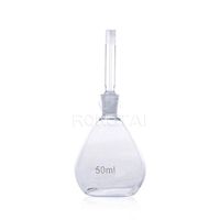 RONGTAI Pycnomètre à gaz de laboratoire Fournisseurs chinois 25ml Boro 3.3 Bouteille à gravité spécifique en verre de laboratoire