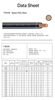 Cables eléctricos THWN/THHN 8 10 12 14 16 AWG Conductor de cobre sólido Cable de nailon aislado de PVC Cable de cobre tipo THHN trenzado