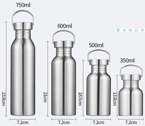 Bouteille d'eau isotherme en acier inoxydable à double paroi de qualité alimentaire RTS, bouteille d'eau pour la randonnée et les sports avec couvercle plat - Product Image 6