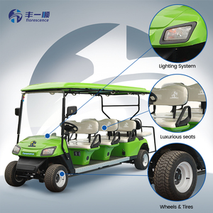 Voiture de <span class=keywords><strong>golf</strong></span> électrique chinoise Florescence KDS <span class=keywords><strong>7</strong></span>-8 places certifiée CE, moteur Curtis 48V 5/7KW, voiture de <span class=keywords><strong>golf</strong></span> multifonctionnelle en aluminium 12 - Product Image 3