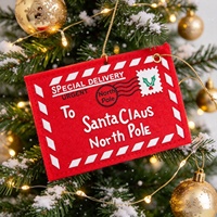 Offre Spéciale : Ornement de Noël en Feutre Lettre du Père Noël, Étiquette Suspendue pour Enveloppe de Livraison Spéciale, Décoration de Noël à Suspendre