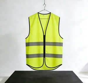 Gilet di Sicurezza Riflettente con Cerniera OEM per Cantieri Edili e Lavoratori Stradali - Product Image 1