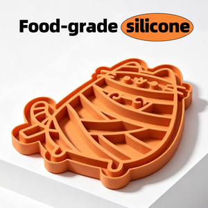 Orange <b>Cat</b> Shaped Silicone Pet Bowl Flexible Food <b>Feeder</b> Cute Feeding Dish for <b>Cats</b> and Small Pets - Product Image 5