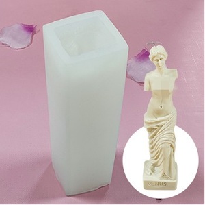 مصنع الجملة 3D الروماني العمود غير عصا DIY شمعة قوالب قابلة لإعادة الاستخدام قالب من السيليكون - Product Image 3