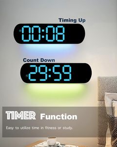 Fashion New Hot Digital Wall <b>Clock</b> Battery Operated Numbers Temperature Date Larger Digital <b>LED</b> Wall <b>Clock</b> for Home Customized - Product Image 4