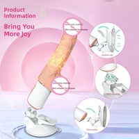 Dildo vibrant rotatif chauffant à 9 modes avec télécommande, simulation d'artillerie réaliste, 12 pouces, en silicone liquide