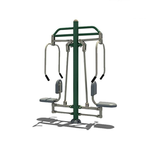 Ngoài trời chơi Mặt đất tập thể dục đôi ghế thiết bị khung thép Ergonomic thiết kế cánh tay ngực tập thể dục huấn luyện viên cho công viên cộng đồng - Product Image 1