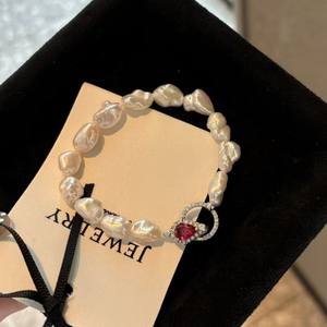 Collier à boucle OT en argent S925 à la mode pour femmes, baroque d'eau douce, 13-15, lumière froide, bracelets et joncs robustes, vente en gros, cadeau - Product Image 5