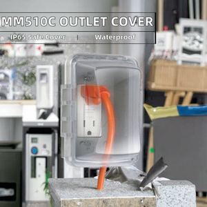 Cubierta de PVC OEM IP65 para Enchufes de Montaje Simple Horizontal/Vertical, Resistente a la Intemperie, con Cubierta de Uso en Funcionamiento, 3.75 Pulgadas de Profundidad, Serigrafiada - Product Image 2